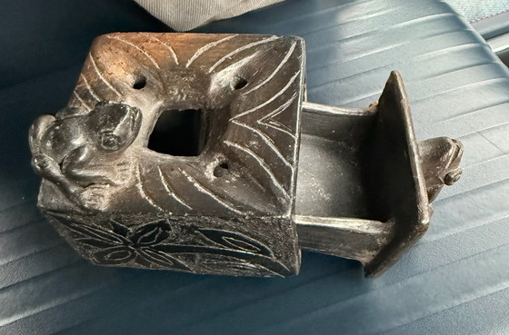 Old Ceramic Frog Box, Decorative Objects, Black (photo 2 of 7)