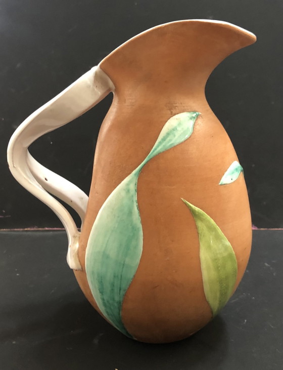 Image 1 of Vintage Ceramic Pitcher Vase From Fiamma, Italy