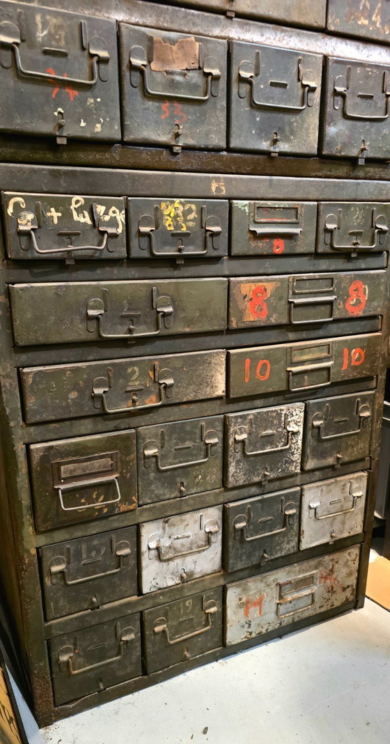 Image 1 of Military workbench - Two metal military mechanic's workbenches