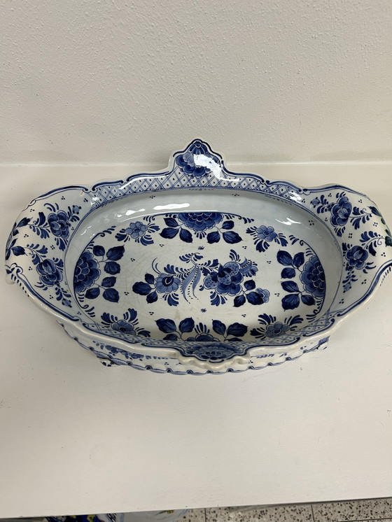 Image 1 of Handgeschilderde Delfts Blauwe serveerschaal – Royal Delft (De Porceleyne Fles)