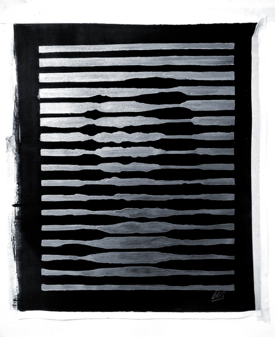 Image 1 of Walter Geraci - Gioconda stripes XL silver 