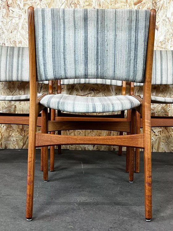 Image 1 of 4x 60's 70's Teak Chair Chaise Dining Chair Henning Kjaernulf Danish 60s