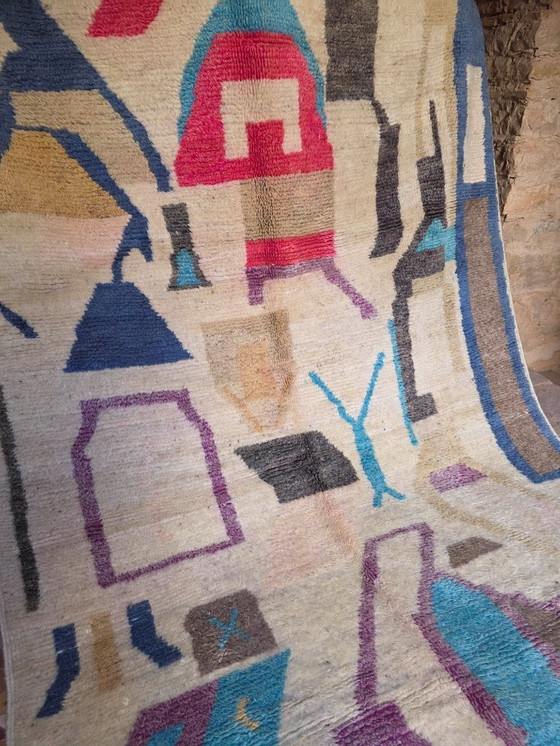 Image 1 of Alfombra Boujaad marroquí abstracta 250 x 150 cm
