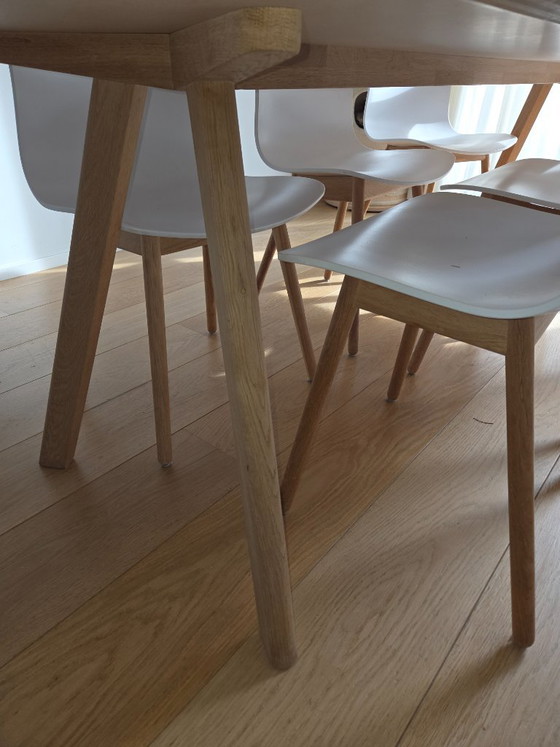 HAY Copenhague CPH30 dining table 250x90, white/soaped oak, Wood (photo 9 of 11)