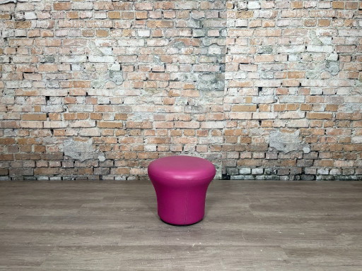 Artifort Mushroom Pouf – Fuchsia Leather | Pierre Paulin