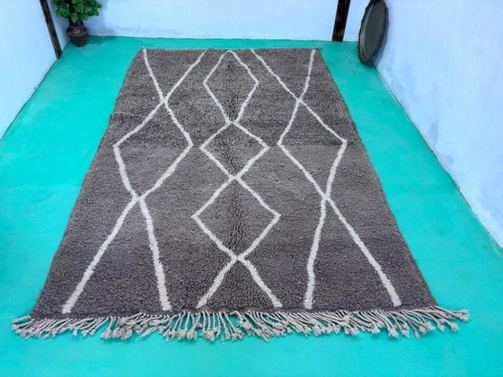 Tapis Beni Ouraine en laine naturelle tissé main traditionnelle 2/3 m – Aime Té, Wool (photo 7 of 10)