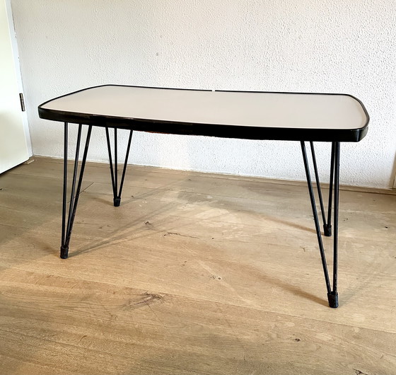 Image 1 of Retro vintage bijzettafel draadpootjes ‘50s-‘60s