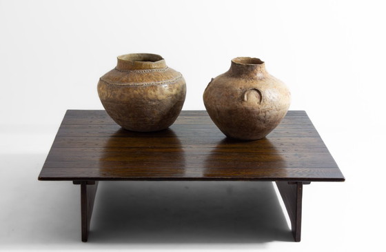 Image 1 of Großer Couchtisch aus Holz im brutalistischen Stil