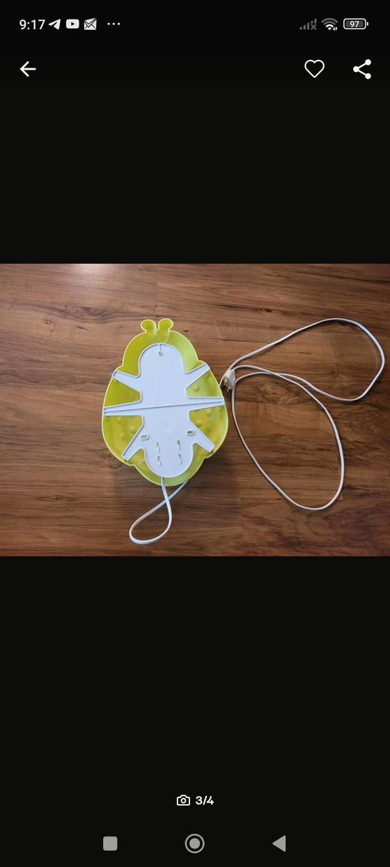 Image 1 of Lampada da parete a forma di scarabeo svedese per la cameretta dei bambini.