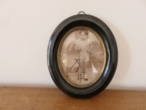 Série de 4 cadres Napoléon III, en bois noirci, 1870, France