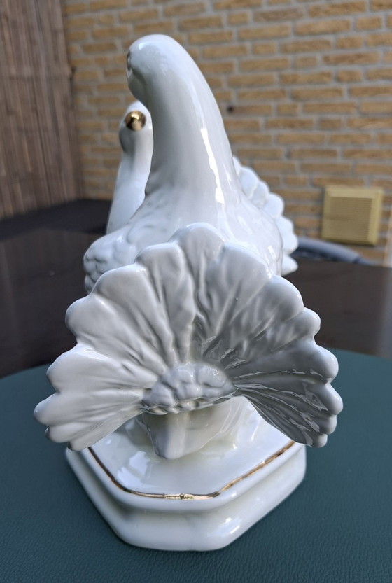 Hermosa pareja de palomas blancas – Objetos decorativos, Cerámica (photo 3 of 5)