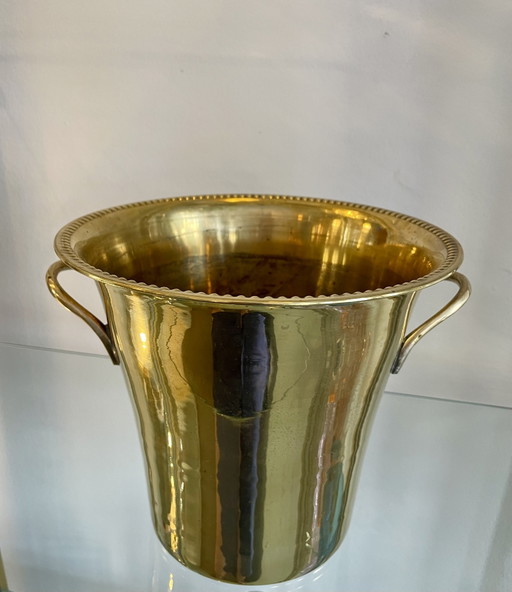 Handgemaakte champagnekoeler/wijnkoeler van messing