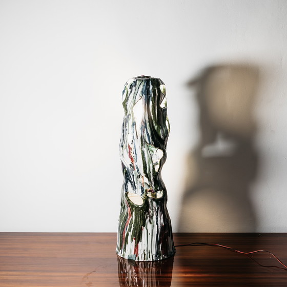 Image 1 of Ernesto Treccani Attr. Ceramic Table/Floor Lamp Modern Design