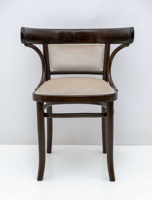 Thonet Austrian Curved Wood Armrests Chair, 1920s
