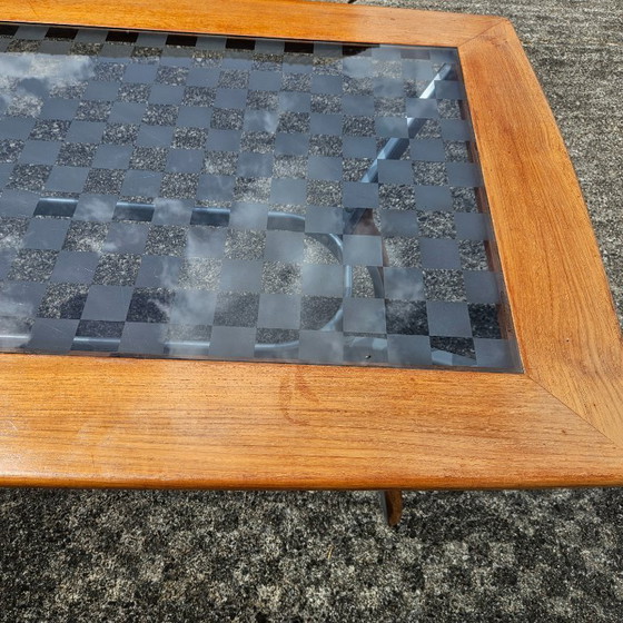 Image 1 of Italiaanse eettafel van glas, hout en metaal - Italiaanse design eettafel - jaren 80