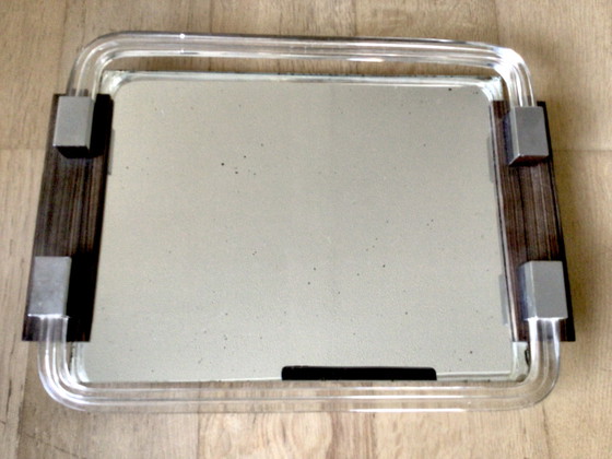Image 1 of Art-Deco-Dienblade mit Spiegelglas