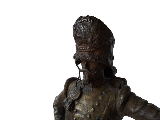 Image 1 of Sculpture en bronze importante : « Soldat » – Fonderie Laganà, Naples (XXe siècle)