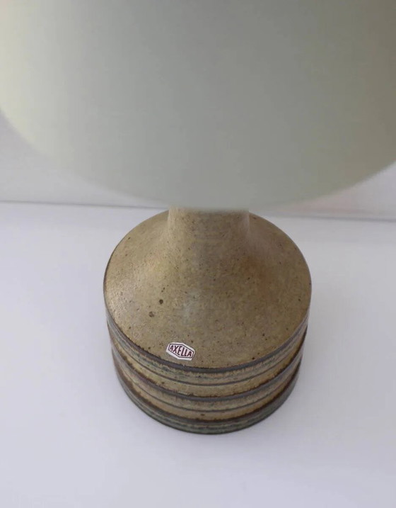 Image 1 of Vintage Danish stoneware pottery table lamp from Axella, 1970s