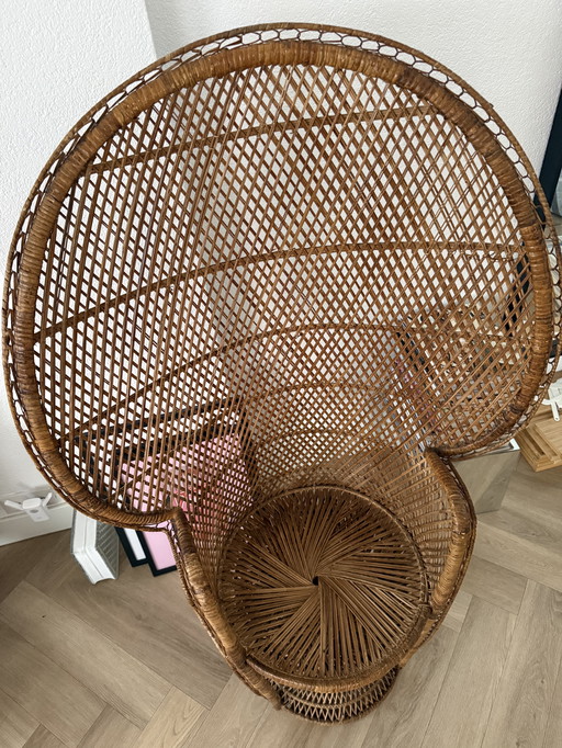 Sedia vintage a forma di pavone