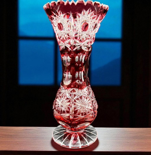 Bohemia - Vase en cristal de Bohème Art Déco