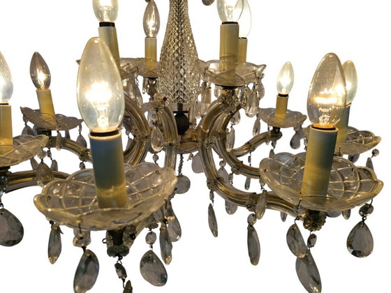 Image 1 of Kronleuchter – 12-armig – Venezianisch – Kristallglas – Italienisch – 1950er Jahre