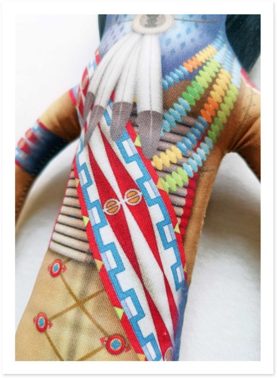 Image 1 of Sitting Bull Art Doll Collectible | Sitting Bull Gift for History Lovers | Sitting Bull Decor | Native American Home Decor