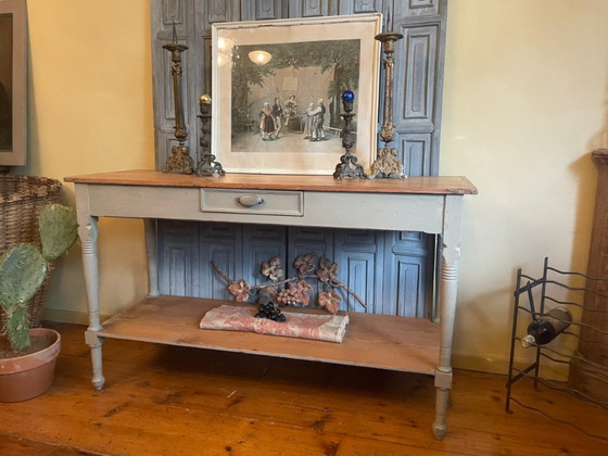 Image 1 of Beistelltisch Wandtisch doppelt Plateau Französisch