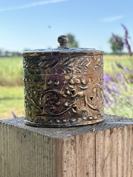 Vintage verzilverd doosje