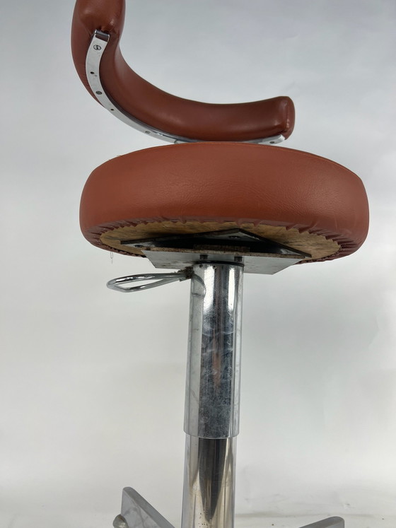 Vintage Dentist Stools, 70s – Wood, Aluminium (photo 4 of 5)