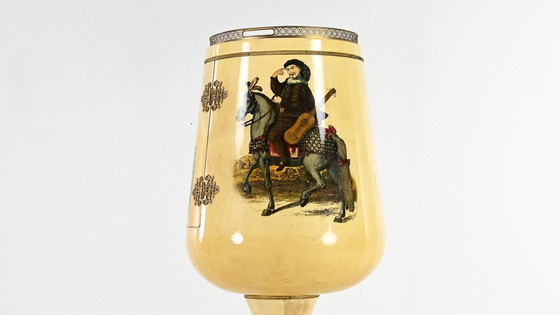 Image 1 of Aldo Tura, Calice Dry Bar in gelakt geitenleer. Italië, C.1950