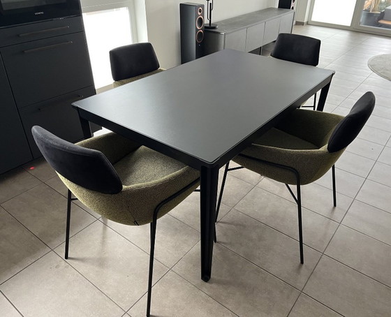 Image 1 of 4x Venjakob Design-Stühle "Marleen" – Hochwertiger Stoffmix (Q2)