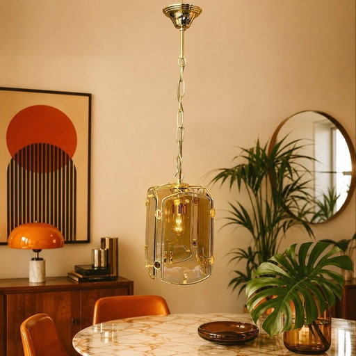 Italian-Design Pendant Lamp from the 1960s – hanglampen, Glass