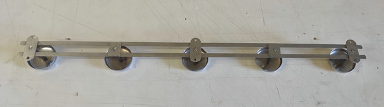 Image 1 of Vintage wall-mounted coat rack in chromed metal - mid-20th century