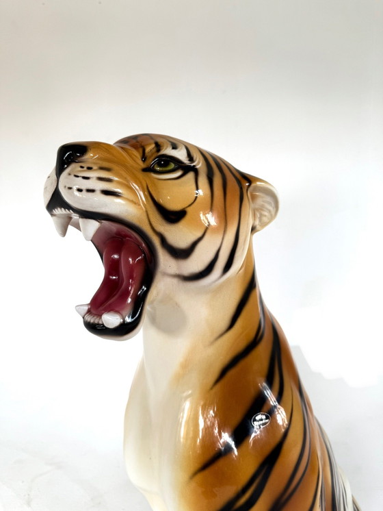 Image 1 of Tigre italiana in ceramica vintage XL, anni '60