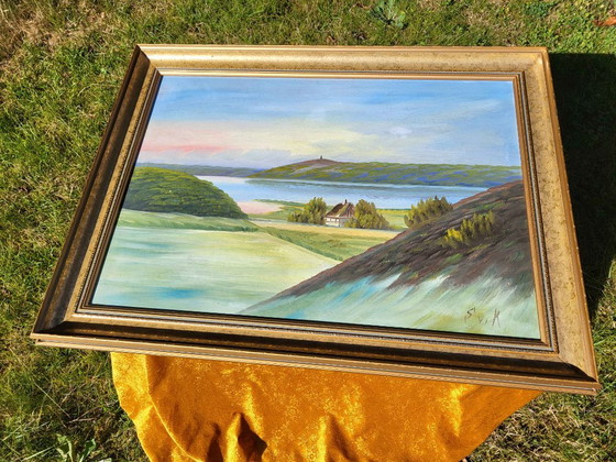 Original Oil Paint, Traditional Painting, Landscape Motive, Himmelbjerget., Paintings & Drawings, Canvas (photo 4 of 11)