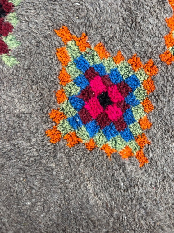 Image 1 of Marokkanischer Berberteppich Beni Ouarain M’rirt, handgewebt aus Wolle, geometrisches und farbenfrohes Design