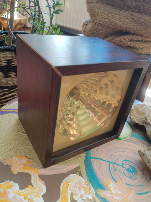 Einzigartige Altai G012 (H800) Stroboskoplampe in Furnieroptik aus den 70er Jahren, einstellbare Geschwindigkeit