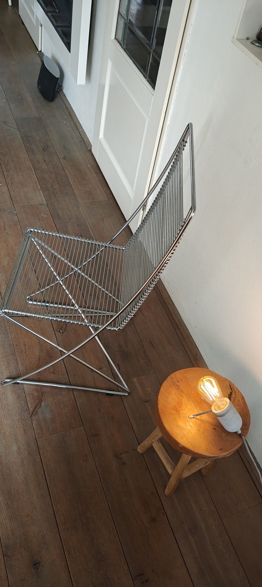 2x Kreuzschwinger Wire Chairs Till Behrens – eetkamerstoelen, Metal, Chrome (photo 2 of 5)