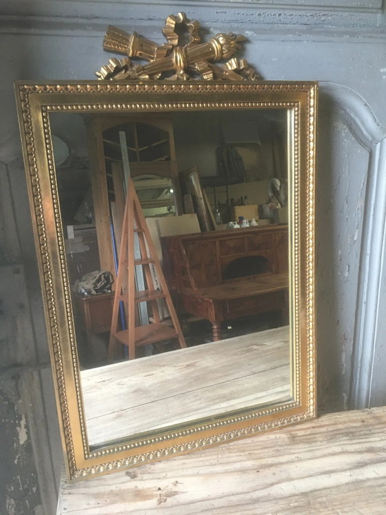 Specchio dorato stile Napoleone III 70x46cm – Legno, Vintage (photo 2 of 8)