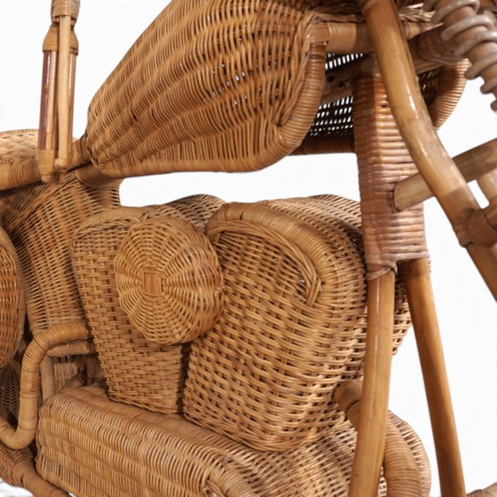 Escultura de motocicleta Harley-Davidson atribuida a Tom Dixon para Habitat en ratán, 1990 (photo 10 of 19)