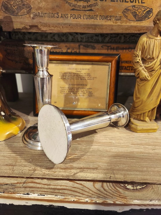 Image 1 of Silver Candlesticks, Pair.