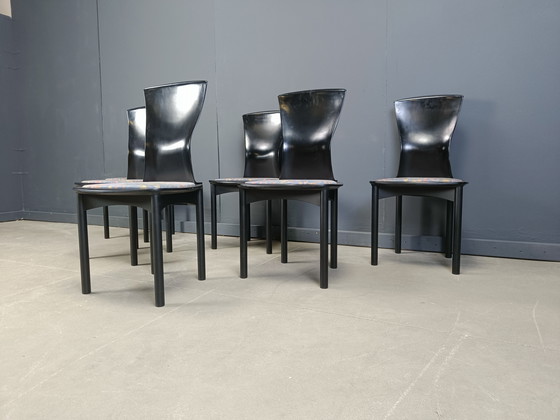 Image 1 of Vintage Pelope Dining Chairs by Francesco Binfarè for Cassina, 1990s