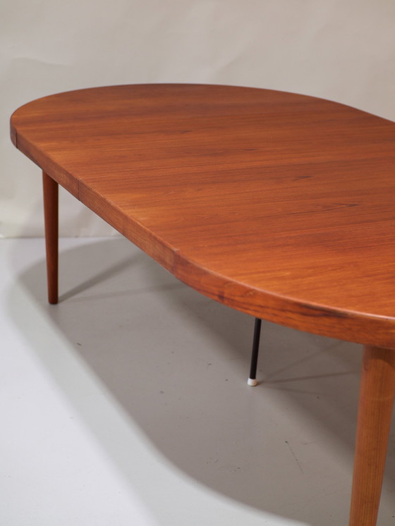 Image 1 of Extendable Dining Table Kai Kristiansen Round Teak Danish