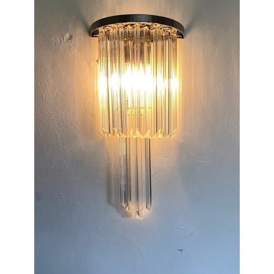 Image 1 of Set Of Two Italian Mid-Century Modern Style Belt "Triedro" Wall Sconces