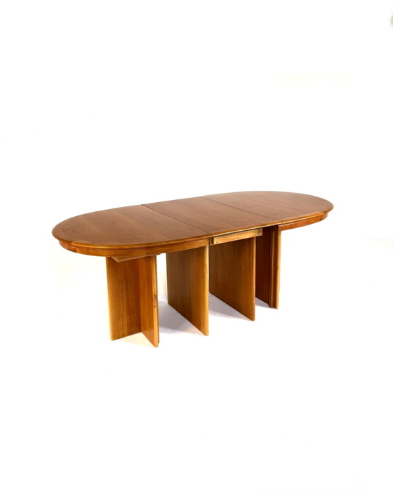 Vintage XXXL extendable teak dining table '80s (350cm!), Wood, Metal, Brown (photo 9 of 15)