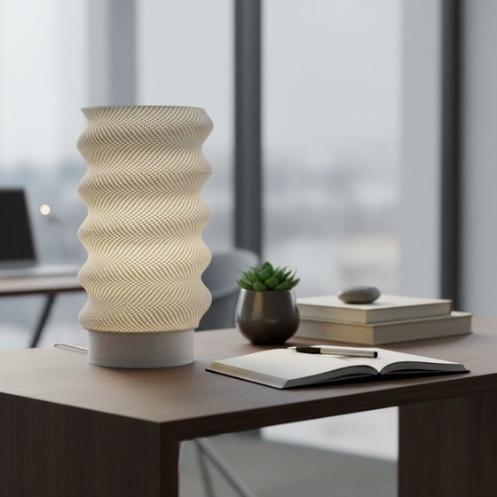 Image 1 of Lumina Twist – Sculptural Design Lamp (Wireless or Wired)