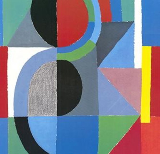 Image 1 of Sonia Delaunay – Viertel (1968) | Abstrakter geometrischer Kunstdruck