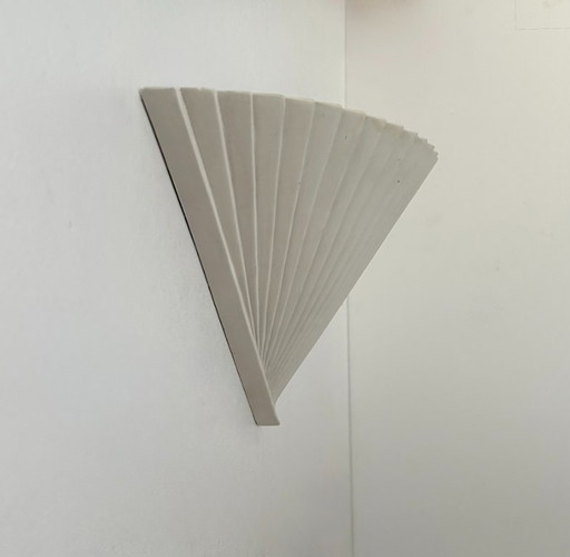 Lampada da parete in gesso bianco opaco, Francia 1980