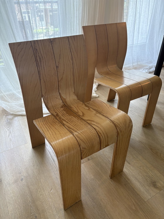 Image 1 of 2x Gijs Bakker Stripstoelen