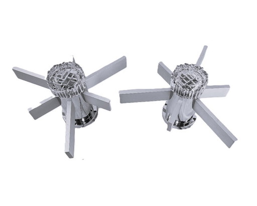 Pair Mid Century Italian Chrome & Glass Wall Sconces 1960s Space Age Sciolari